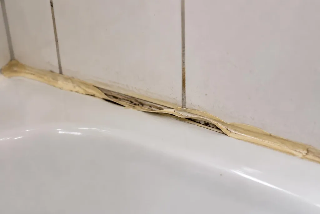 Kitbedrijf Rosmalen – loslatende kit naast het bad